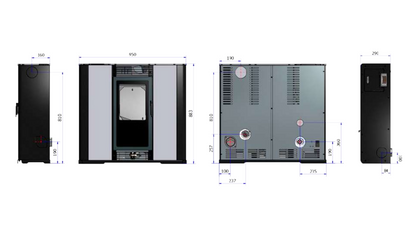 ARI2ONA 12 KW - Stufa a pellet SLIM CANALIZZABILE⭐⭐⭐⭐