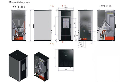 BONITA 21 KW - TERMOSTUFA "IDROAIR" A PELLET SOLO RISCALDAMENTO⭐⭐⭐⭐