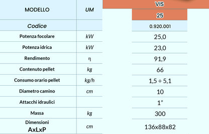 VIS - CALDAIA A PELLET AUTOPULENTE ⭐⭐⭐⭐CONTO TERMICO